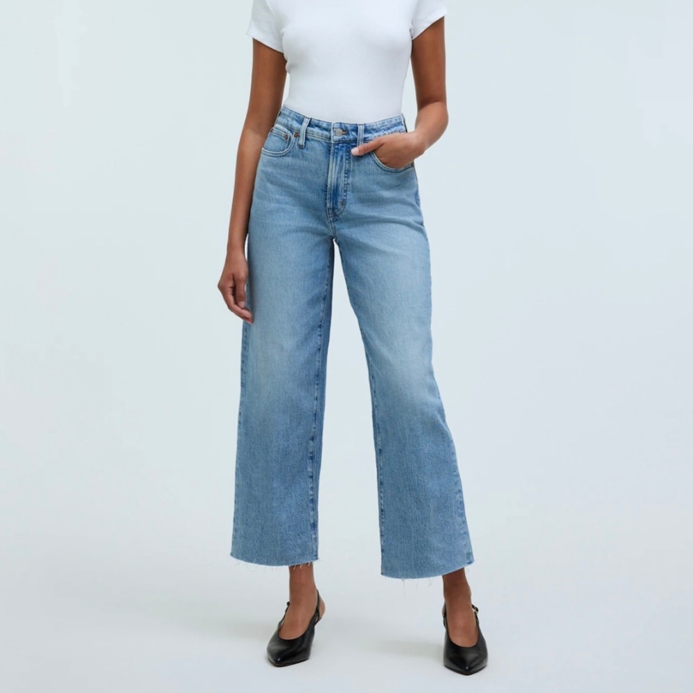 Madewell wide crop curvy jeans, petite